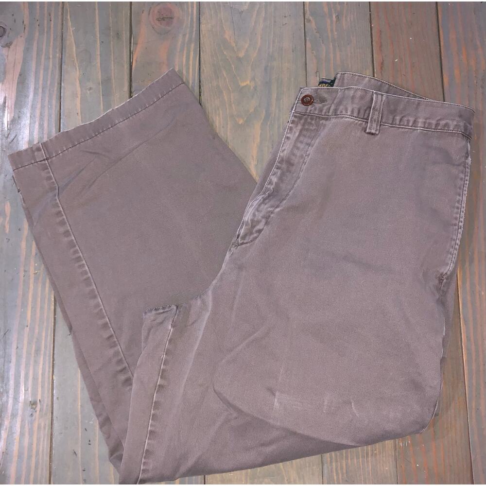 Cambridge classics men's brown 100% cotton chino khakis36x30